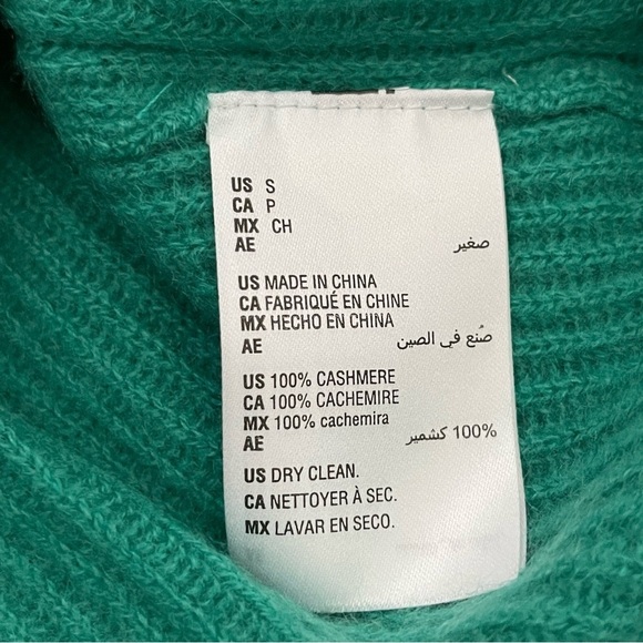 NWT Charter Club 100% Cashmere Green Pullover Sweater - Picture 9 of 9